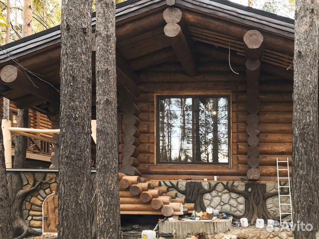Сруб бани в диком стиле.46 м2. Дикий сруб. Сборка Сруб бани в диком стиле.46 м2. Дикий сруб. Сборка