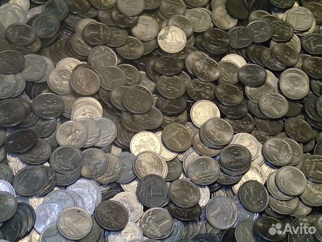 Монеты по 1 копейке