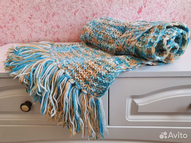 Шарф длинный ручной вязки