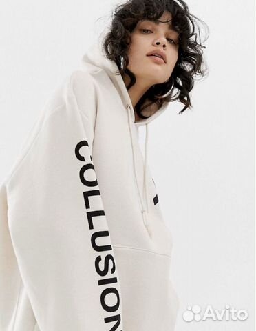 Худи Collusion Unisex кремовое M Худи Collusion Unisex кремовое M