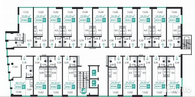 1-к квартира, 24 м², 9/10 эт.