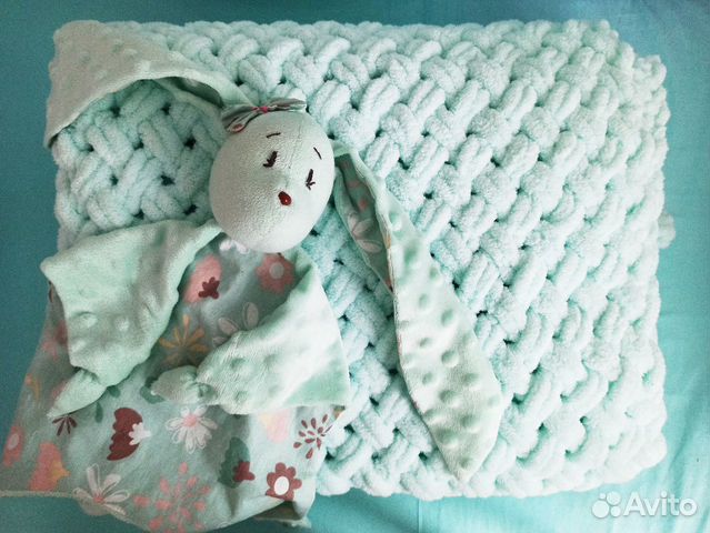 Новый плед пуффи (большой) 80 на 120