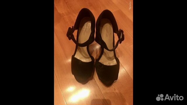 Босоножки Zara чёрный бархат Босоножки Zara чёрный бархат