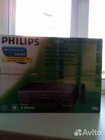 Видеомагнитофон Philips VR-497 Turbo Drive 4 Head