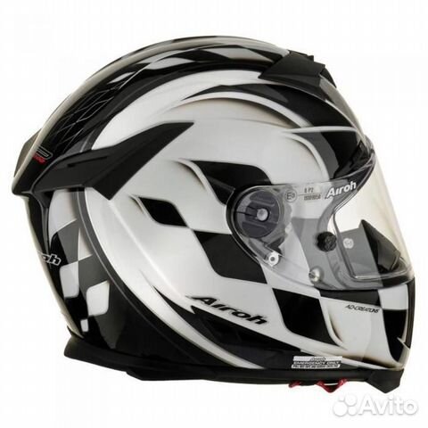 Мотошлем Интеграл Airoh GP500 First / Черно-белый