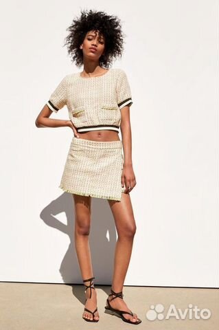 Костюм твидовый с шортами Zara, новый, р-р М