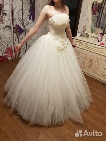 Свадебное платье 42-44 с аксессуарами
