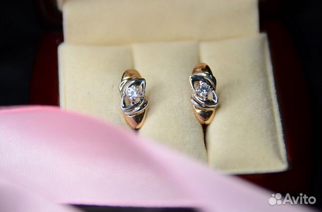 Золотые серьги с Swarovski. Новые Золотые серьги с Swarovski. Новые