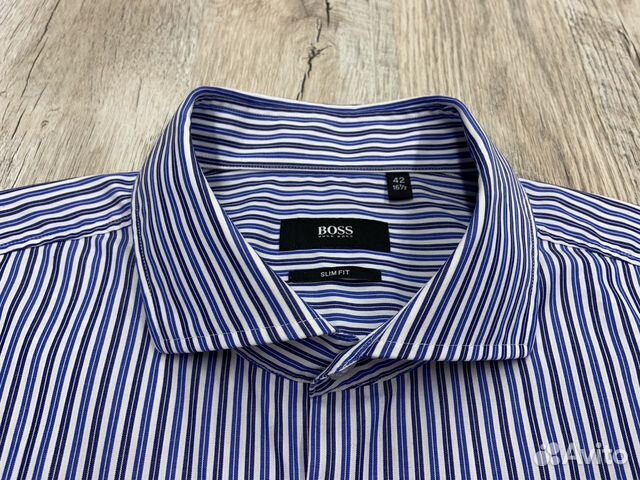 Мужская рубашка в полоску Hugo Boss Мужская рубашка в полоску Hugo Boss