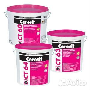 Ceresit CT 60 1,5 мм штукатурка камешковая, 25 кг