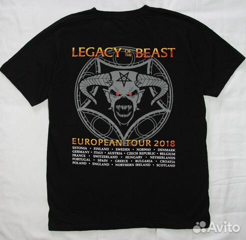 Футболка Iron Maiden Europian Tour 2018 Футболка Iron Maiden Europian Tour 2018