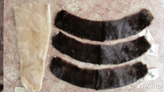 Шкурки норки, пластина, воротник