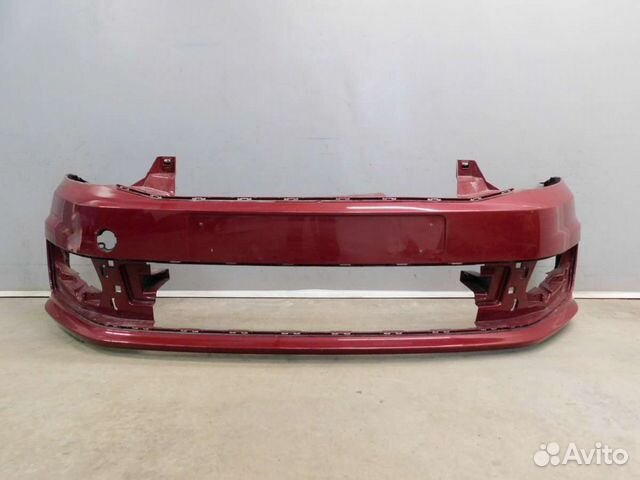 Передний бампер Volkswagen Polo рестайлинг красный