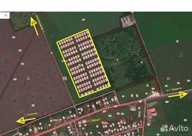 Карта поселка мирный ульяновской области