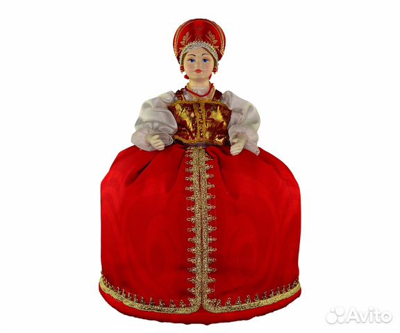 Кукла подарок красная грелка на заварочный чайник