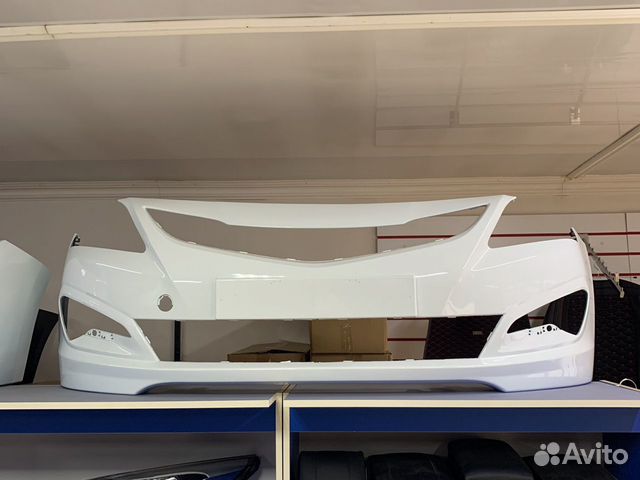 Бампер Солярис 2014- 16 белый