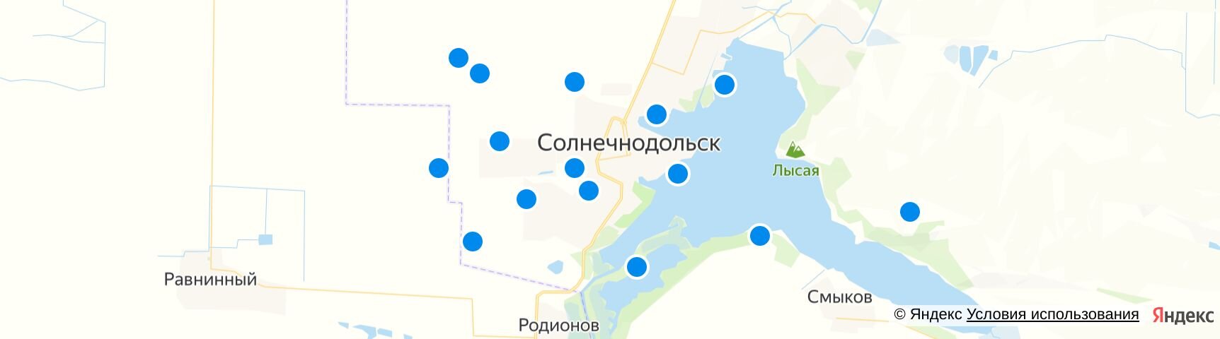 Карта солнечнодольска ставропольского края