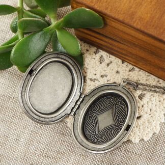 Медальон Камея Кошечка ретро (30х40мм)