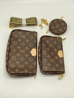Сумки от Louis Vuitton ремень хакки зеленый