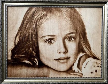 Подарок на Новый Год - Выжигание фото на дереве