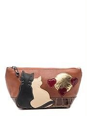 Косметички с апликациями, натуральная кожа