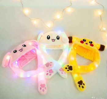 Светящие шапки с ушками для детей Оптом и в розниц