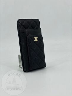 Женская кожаная мини сумочка Chanel Шанель черная