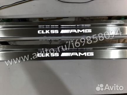 Пороги с подсветкой для Mercedes CLK 55 AMG W208