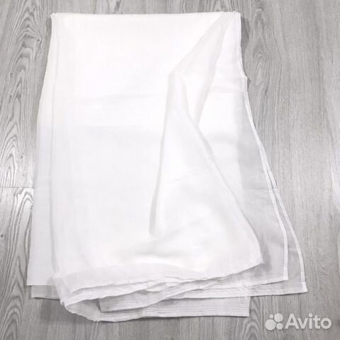 Тюль белая шифон