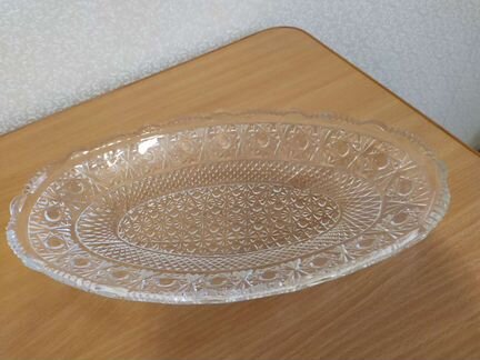 Блюдо, для фруктов, хрусталь из СССР, винтаж