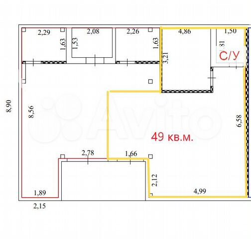 Торговая площадь, 49 м²