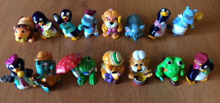 Киндер Пингвины Львята Бегемотики Лягушки Разные