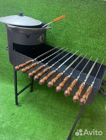 Мангал с печью под казан