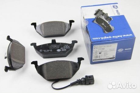 Колодки тормозные VAG 1J0 698151F с направляющими