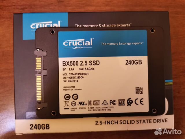 SSD диск Crucial BX500 240G