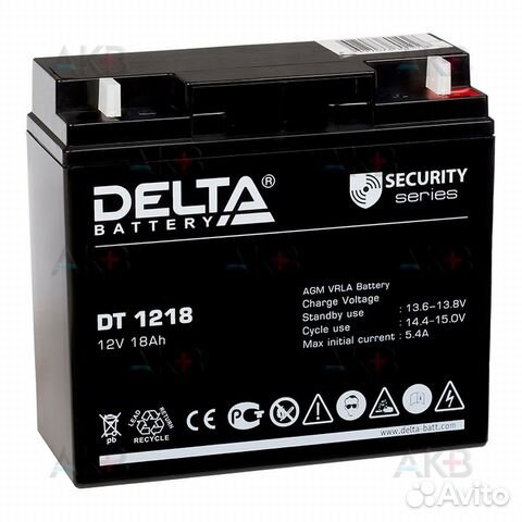 Аккумулятор delta dt 1218