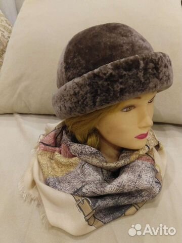 Шапка из овчины женская