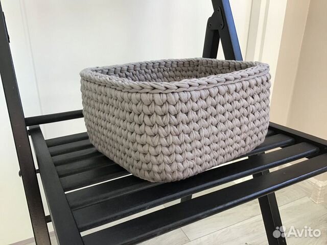 Корзинка из трикотажной пряжи Париж