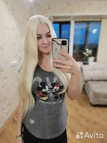 Крутой парик блондинка 60см