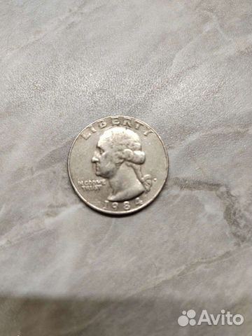 Монета Liberty Quarter dollar 1984