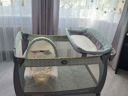 Манеж кровать graco contour electra aztec