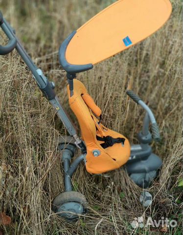 Детский велосипед-коляска с родительской ручкой