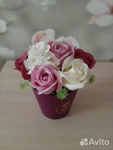 Розы из мыла