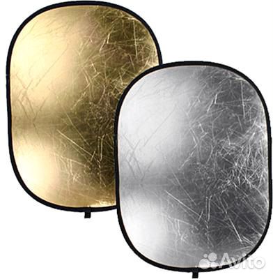 Отражатель R-0912 GS (92x120см) золотой/серебряный