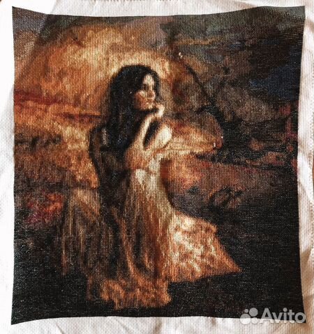 Картина «Закат», вышивка крестом