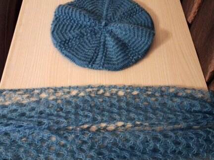 Берёт и шарф (мохер) - Франция