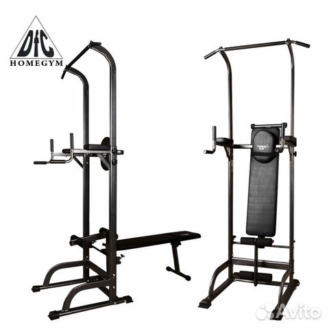 Тренажер со скамьей DFC power tower G003