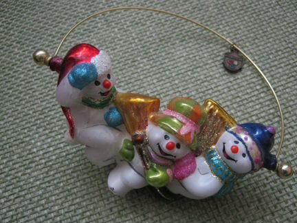 Komozja снеговики коллекционная ёлочная игрушка