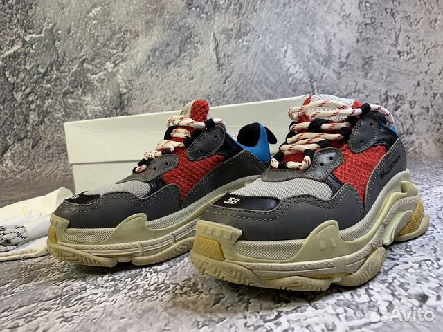 Balenciaga Triple S “Grey/Red”