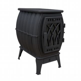 Печь-камин чугунная отопительно-варочная Бахта